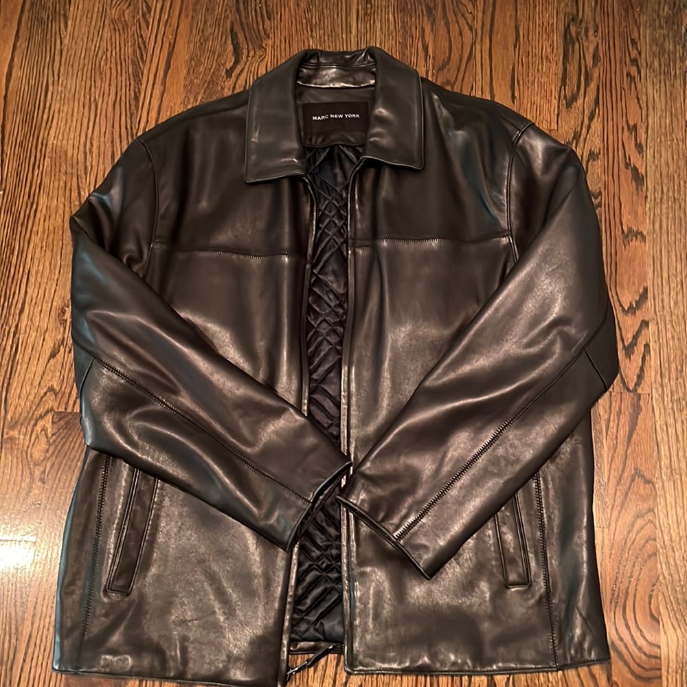 Marc New York men’s leather jacket, size L